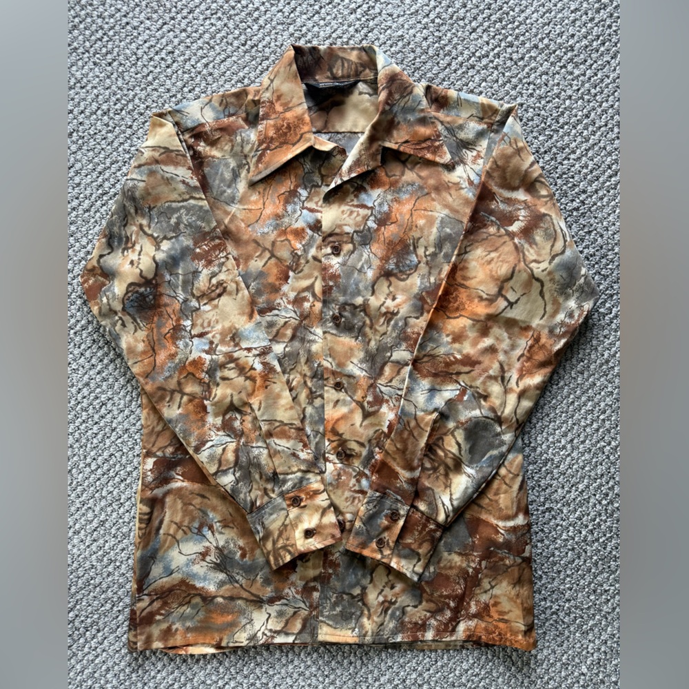 Vintage 1970s JCPenney Polyester Disco Shirt – RARE – Size M – Retro Menswear